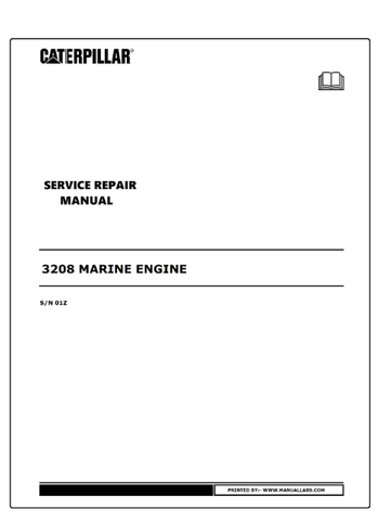 3208 (CAT) CATERPILLAR MARINE ENGINE REPAIR MANUAL 01Z 