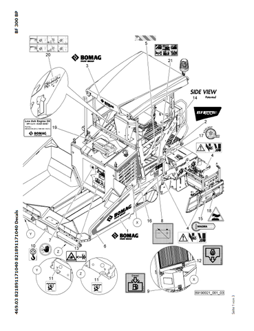 Bomag BF 300 C-2 S340-2 TV Asphalt Pavers Parts Catalogue Manual 00800809 - PDF File Download