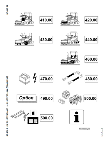 Bomag BF 600 P HSE Asphalt Pavers Parts Catalogue Manual 00824239 - PDF File Download
