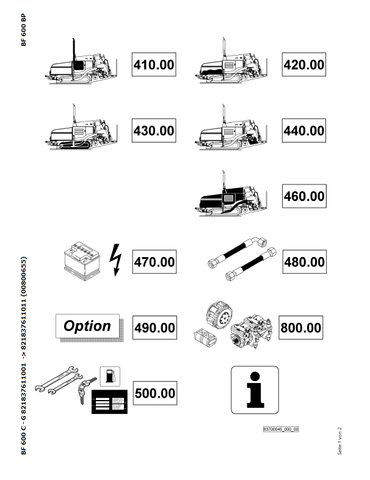 Bomag BF 600 C - G Asphalt Pavers Parts Catalogue Manual 00800655 - PDF File Download