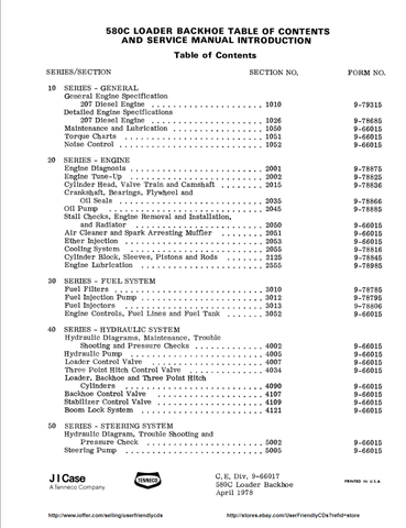 CASE 580C, 580CK BACKHOE LOADER TRACTOR SERVICE REPAIR MANUAL - PDF FILE DOWNLOAD