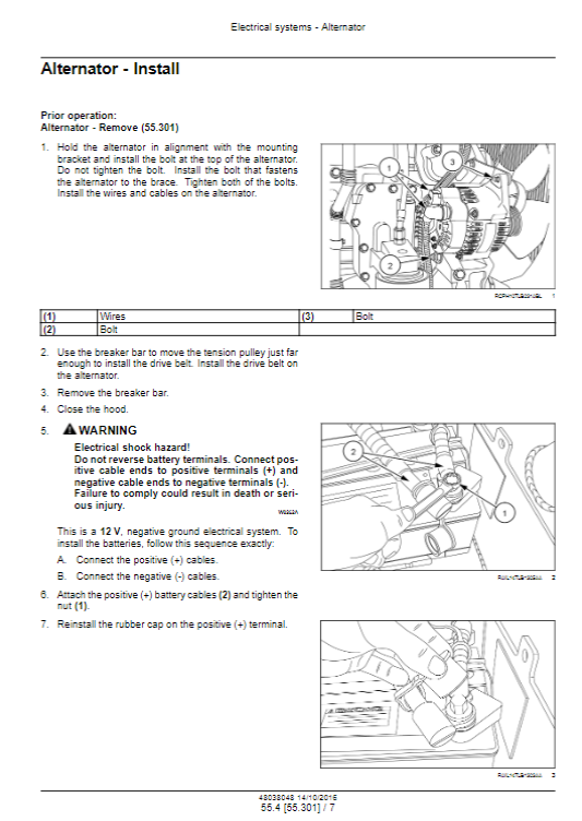 CASE 580N, 580SN WT, 580SN, 590SN Tier 3 Tractor Loader Backhoe Service Repair Manual