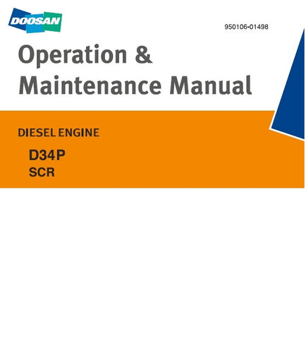 Doosan D34P (SCR) Diesel Engine Operation & Maintenance Manual - Manual labs