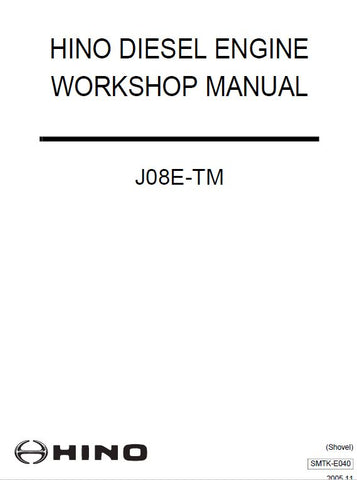 Hino J08e-Tm Diesel Engine Workshop Service Repair Manual - PDF File - Manual labs