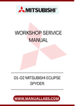 01-02 MITSUBISHI ECLIPSE SPYDER WORKSHOP SERVICE MANUAL - PDF