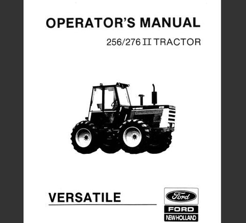 FORD NEWHLLAND VERSATILE 150 256, 276 II TRACTOR OPERATOR’S MANUAL - PDF FILE