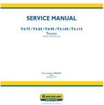 NEW HOLLAND T4.105, T4.115, T4.75, T4.85 AND T4.95 TRACTOR SERVICE MANUAL - PDF
