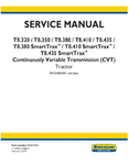 NEW HOLLAND T8.320, T8.350, T8.380, T8.410, T8.435, T8.380, T8.410 AND T8.435 TIER 4B TRACTOR SERVICE MANUAL - PDF