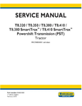 NEW HOLLAND T8.320, T8.350, T8.380, T8.410, T8.380 AND T8.410 TIER 4B TRACTOR SERVICE MANUAL - PDF
