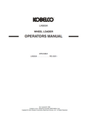 KOBELCO WHEEL LOADER LK600A OPERATOR MANUAL