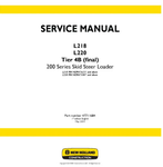 NEW HOLLAND L218 AND L220 TIER 4B FINAL SKID STEER LOADER SERVICE MANUAL - PDF