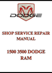 1500 3500 DODGE RAM SHOP SERVICE REPAIR MANUAL - PDF