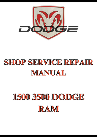 1500 3500 DODGE RAM SHOP SERVICE REPAIR MANUAL - PDF