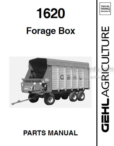 1620 - Gehl Forage Box Parts Manual
