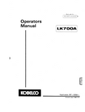 KOBELCO WHEEL LOADER LK700A OPERATOR MANUAL