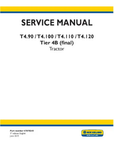 NEW HOLLAND T4.100, T4.110, T4.120 AND T4.90 TIER 4B FINAL TRACTOR SERVICE MANUAL - PDF