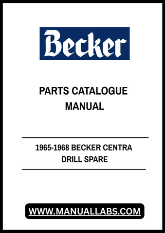 Discover the essential 1965-1968 Becker Centra Drill Spare Parts Catalogue Manual, now available in a convenient PDF format. This comprehensive guide is a must-have for anyone looking to maintain or restore their Becker Centra Drill, ensuring you have access to all the necessary spare parts information at your fingertips.