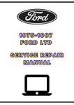 1975-1987 FORD LTD SERVICE REPAIR MANUAL - PDF