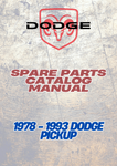 1978 - 1993 DODGE PICKUP SPARE PARTS CATALOG MANUAL - PDF 