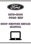 1979-1986 FORD RANGER SHOP SERVICE REPAIR MANUAL - PDF