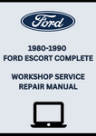 1980-1990 FORD ESCORT COMPLETE WORKSHOP SERVICE REPAIR MANUAL  - PDF