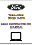 1980-1995 FORD F-100 SHOP SERVICE REPAIR MANUAL - PDF