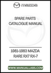 1981-1983 MAZDA RARE RX7 RX-7 SPARE PARTS CATALOGUE MANUAL - PDF
