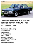 1981-1991 BMW E28, E34 5-SERIES MANUAL