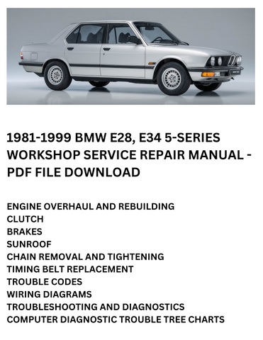 1981-1999 BMW E28, E34 5-SERIES MANUAL