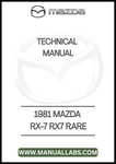 1981 MAZDA RX-7 RX7 RARE TECHNICAL MANUAL - PDF