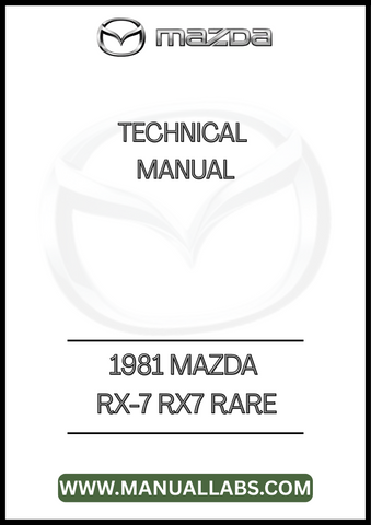 1981 MAZDA RX-7 RX7 RARE TECHNICAL MANUAL - PDF