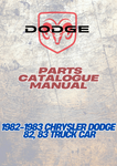 1982-1983 CHRYSLER DODGE 82, 83 TRUCK CAR PARTS CATALOGUE MANUAL - PDF