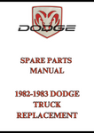 1982-1983 DODGE TRUCK REPLACEMENT SPARE PARTS MANUAL - PDF