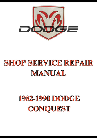 1982-1990 DODGE CONQUEST SHOP SERVICE REPAIR MANUAL - PDF
