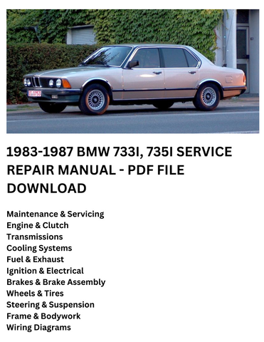 1983-1987 BMW 733I, 735I MANUAL