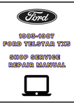 1983-1987 FORD TELSTAR TX5 SHOP SERVICE REPAIR MANUAL - PDF
