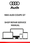 GET YOUR HANDS ON THE 1983 AUDI COUPE GT SHOP REPAIR SERVICE MANUAL IN PDF. ESSENTIAL FOR DIY ENTHUSIASTS AND PROFESSIONALS SEEKING RELIABLE REPAIR INFORMATION.