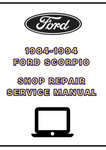 1984-1994 FORD SCORPIO SHOP SERVICE REPAIR MANUAL - PDF