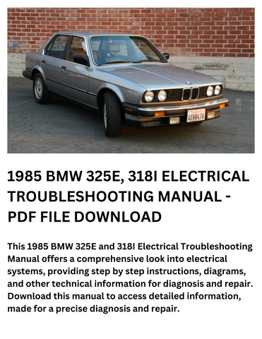 1985 BMW 325E, 318I MANUAL