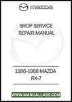 1986-1988 MAZDA RX-7 SHOP SERVICE REPAIR MANUAL - PDF