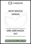 1986-1988 MAZDA RX7 SHOP SERVICE MANUAL - PDF