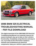 1986 BMW 325 MANUAL