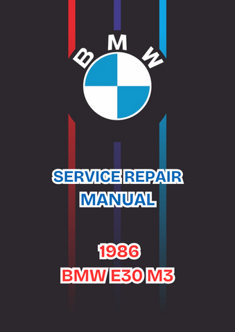 1986 BMW E30 M3 SERVICE REPAIR MANUAL - PDF FILE DOWNLOAD