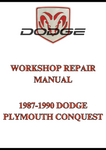 1987-1990 DODGE PLYMOUTH CONQUEST WORKSHOP REPAIR MANUAL - PDF