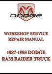 1987-1993 DODGE RAM RAIDER TRUCK WORKSHOP SERVICE REPAIR MANUAL - PDF