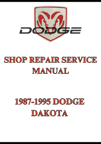 1987-1995 DODGE DAKOTA SHOP REPAIR SERVICE MANUAL - PDF