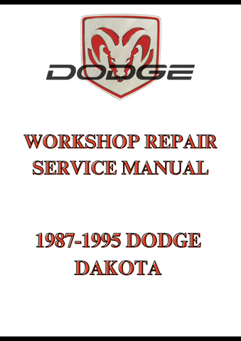 1987-1995 DODGE DAKOTA WORKSHOP REPAIR SERVICE MANUAL - PDF