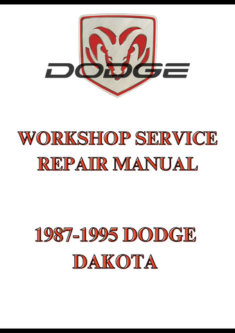 1987-1995 DODGE DAKOTA WORKSHOP SERVICE REPAIR MANUAL - PDF