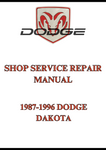 1987-1996 DODGE DAKOTA SHOP SERVICE REPAIR MANUAL - PDF