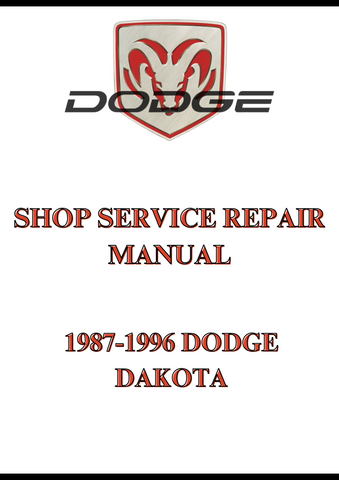 1987-1996 DODGE DAKOTA SHOP SERVICE REPAIR MANUAL - PDF